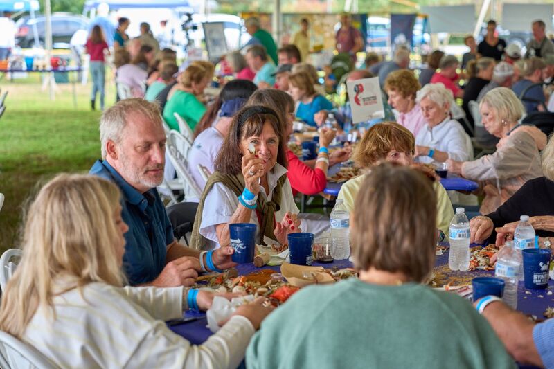 Friends at the festival